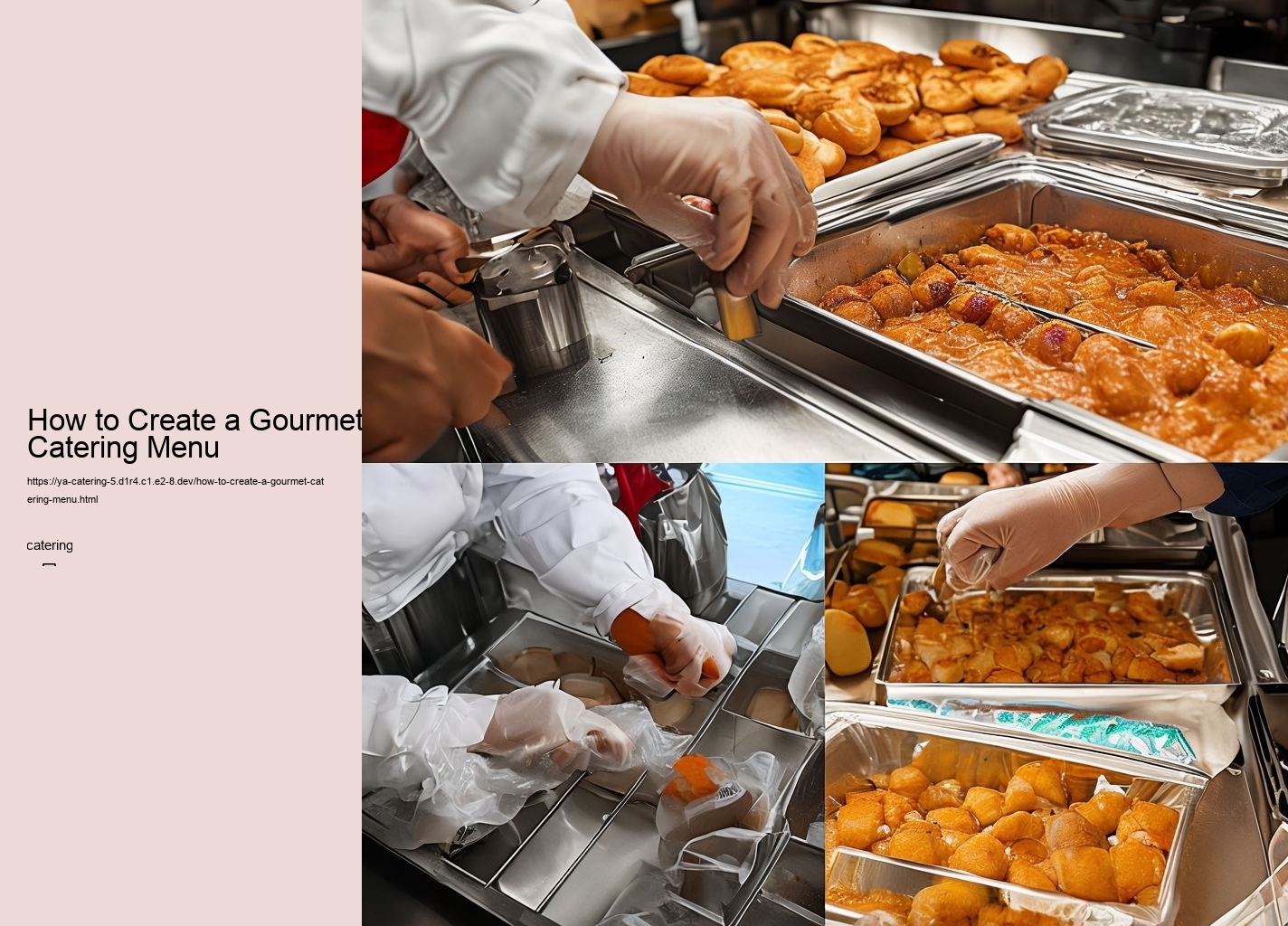 How to Create a Gourmet Catering Menu